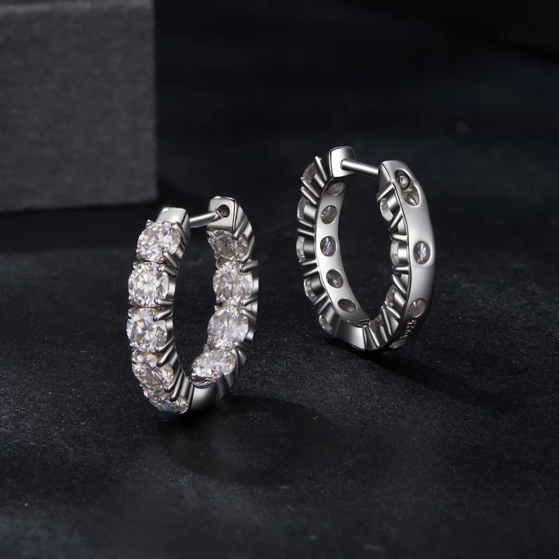 (image pour) Boucles d'oreilles scintillantes style PANDORA (un certificat) - MSE069 - Afficher 3