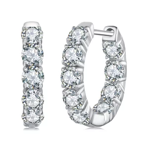 Boucles d'oreilles scintillantes style PANDORA (un certificat) - MSE069 (image pour) Boucles d'oreilles scintillantes style PANDORA (un certificat) - MSE069