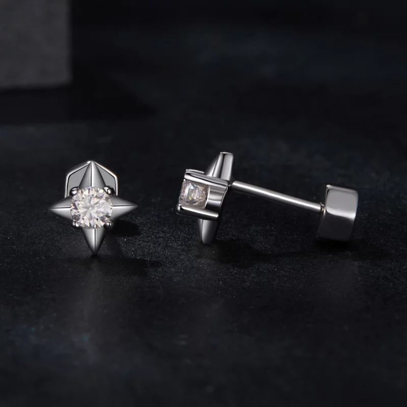 (image pour) Boucles d'oreilles scintillantes étoile style PANDORA (un certificat) - MSE067 - Afficher 4