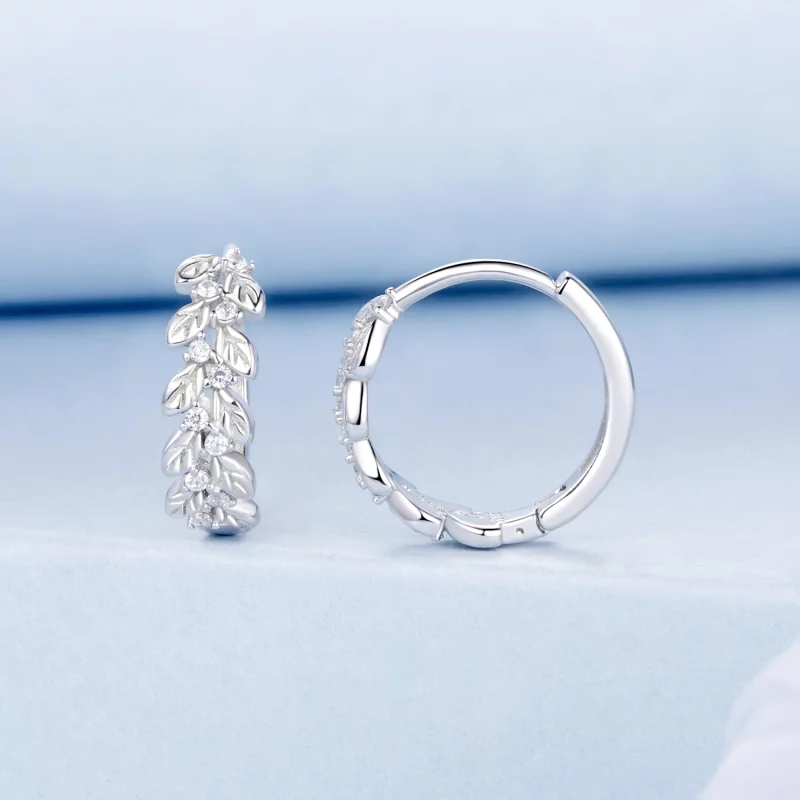 (image pour) Boucles d'oreilles Style PANDORA Feuille - BSE1086 - Afficher 2