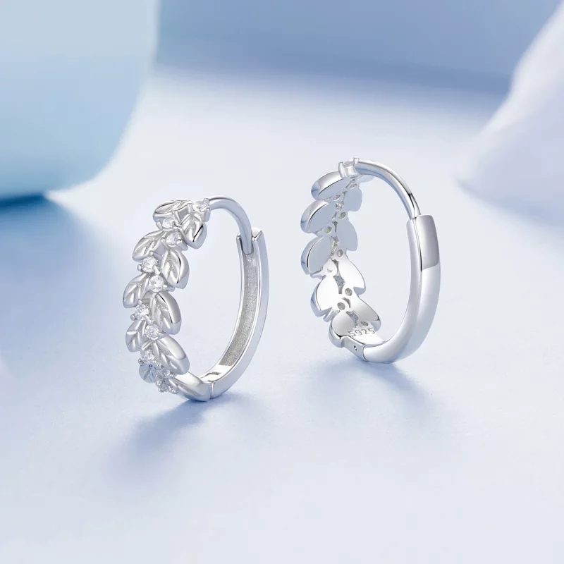 (image pour) Boucles d'oreilles Style PANDORA Feuille - BSE1086 - Afficher 3