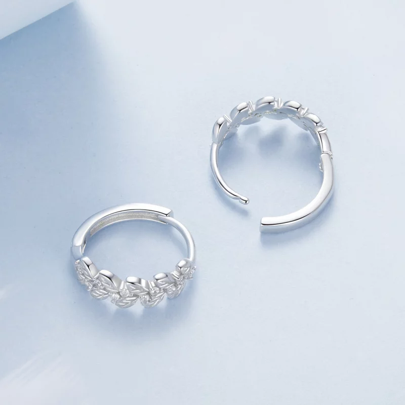 (image pour) Boucles d'oreilles Style PANDORA Feuille - BSE1086 - Afficher 4