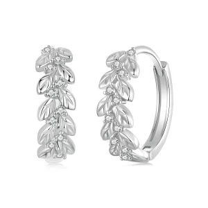 (image pour) Boucles d'oreilles Style PANDORA Feuille - BSE1086
