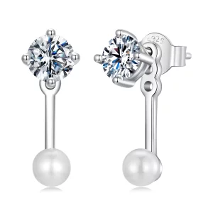 (image pour) Boucles d'oreilles Style PANDORA Simple devant et derrière (deux certificats) - MSE068