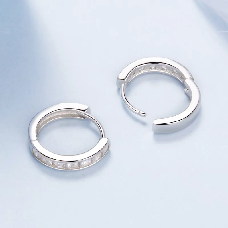 (image pour) Boucles d'oreilles étincelantes Princesse Carré de style PANDORA - BSE1102 - Afficher 3