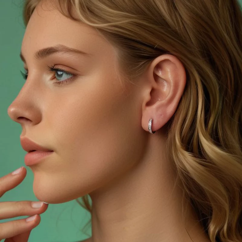 (image pour) Boucles d'oreilles étincelantes Princesse Carré de style PANDORA - BSE1102 - Afficher 6