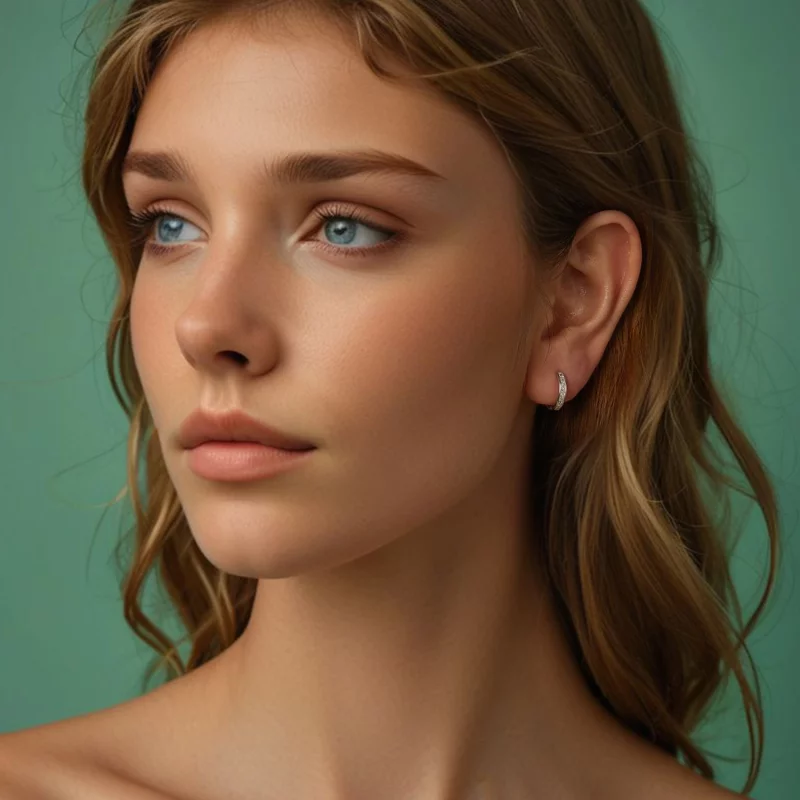 (image pour) Boucles d'oreilles étincelantes Princesse Carré de style PANDORA - BSE1102 - Afficher 7