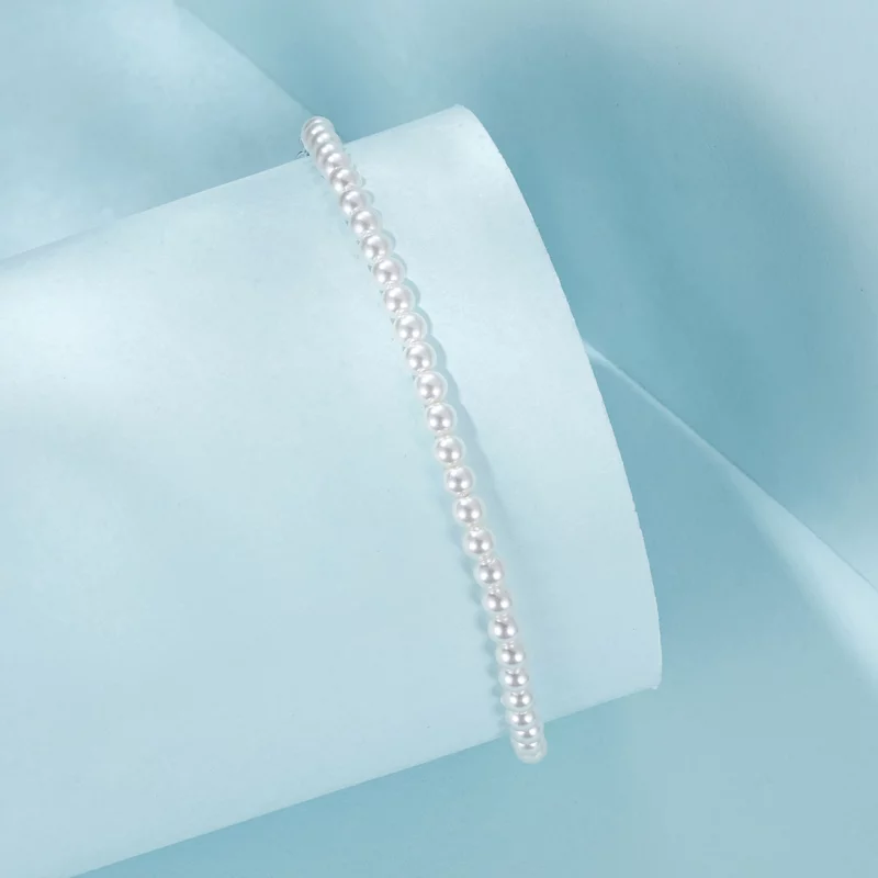 (image pour) Bracelet en perles blanches australiennes style PANDORA - SCB280 - Afficher 2
