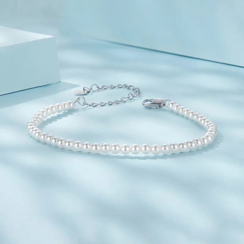 (image pour) Bracelet en perles blanches australiennes style PANDORA - SCB280 - Afficher 3