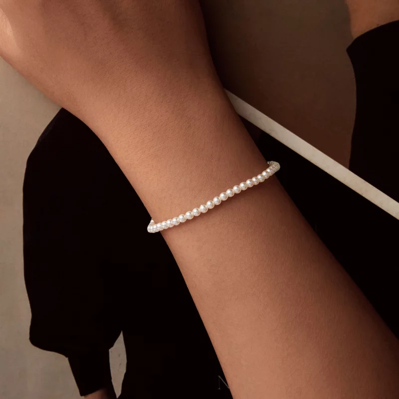 (image pour) Bracelet en perles blanches australiennes style PANDORA - SCB280 - Afficher 5