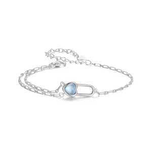 Bracelet PANDORA Style en Aigue-marine Naturelle - BSB191 (image pour) Bracelet PANDORA Style en Aigue-marine Naturelle - BSB191