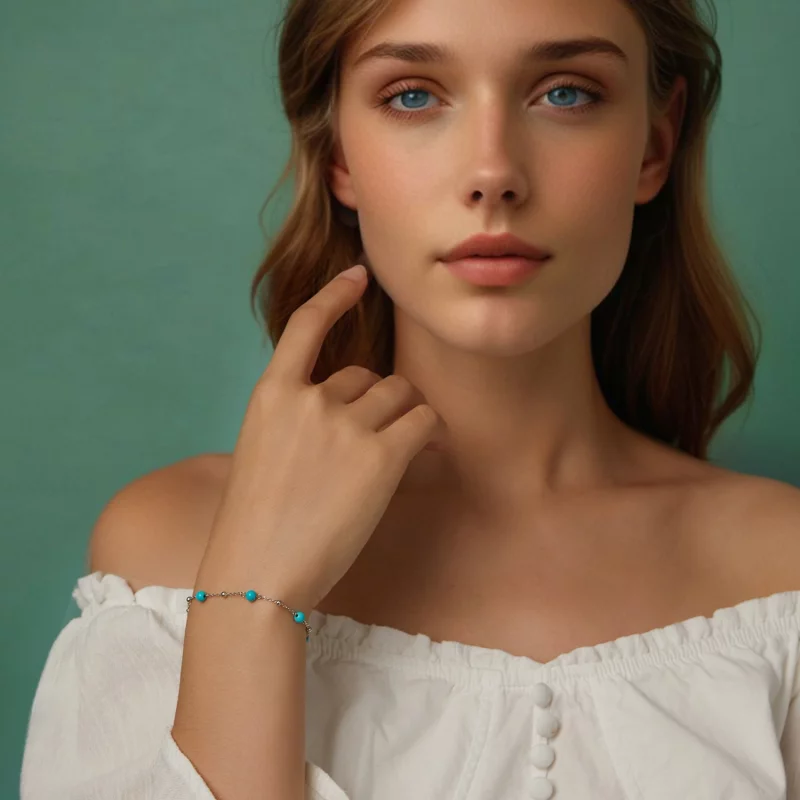 (image pour) Bracelet PANDORA Style Turquoise - BSB197 - Afficher 7