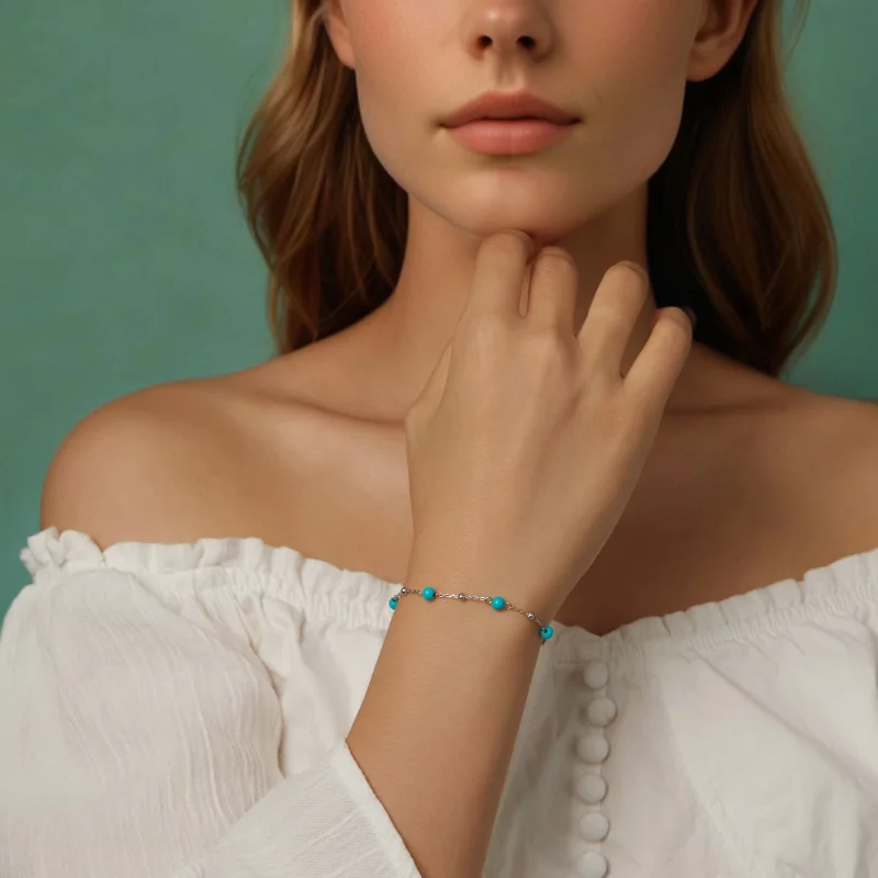 (image pour) Bracelet PANDORA Style Turquoise - BSB197 - Afficher 8
