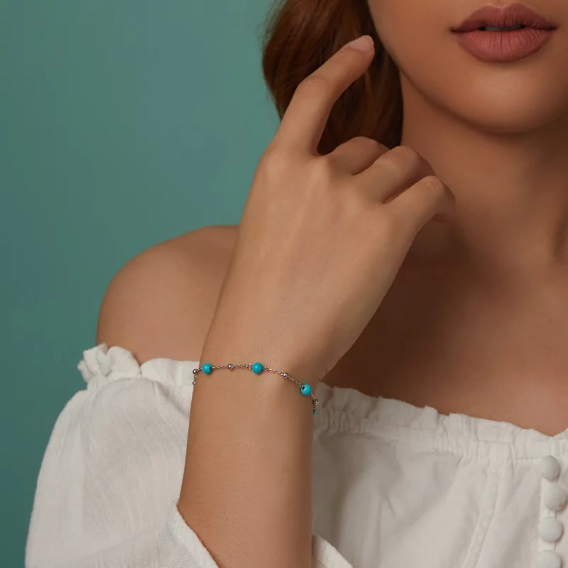 (image pour) Bracelet PANDORA Style Turquoise - BSB197 - Afficher 9