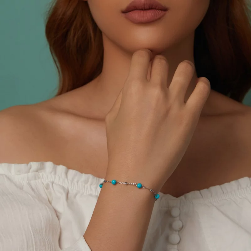(image pour) Bracelet PANDORA Style Turquoise - BSB197 - Afficher 10