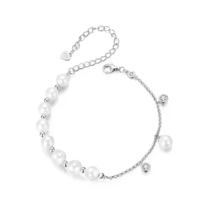 Bracelet à pompon de perles de coquillage style PANDORA - BSB189 (image pour) Bracelet à pompon de perles de coquillage style PANDORA - BSB189