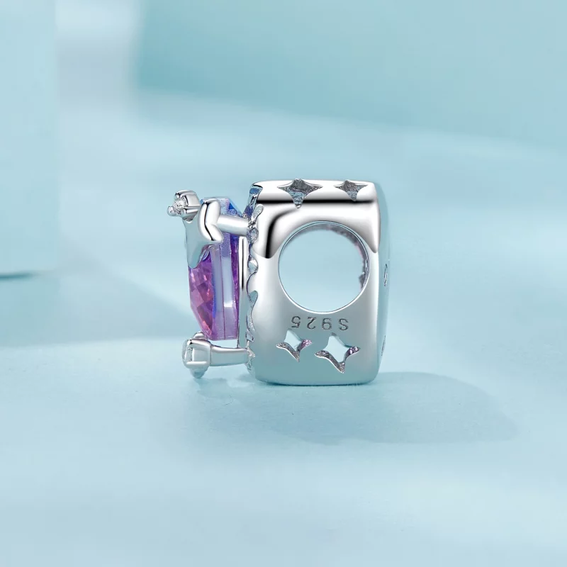 (image pour) Charme Cœur Dégradé Violet Rose PANDORA Style - SCC2824 - Afficher 3