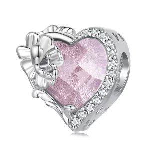 Charme cœur en pierre de naissance d'octobre PANDORA Style - BSC660-10 (image pour) Charme cœur en pierre de naissance d'octobre PANDORA Style - BSC660-10