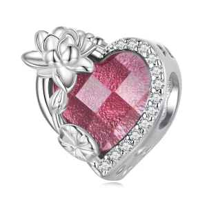 (image pour) Charme cœur en pierre de naissance de juillet style PANDORA - BSC660-7