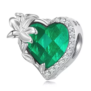 Charme cœur en pierre de naissance de mai PANDORA Style - BSC660-5 (image pour) Charme cœur en pierre de naissance de mai PANDORA Style - BSC660-5