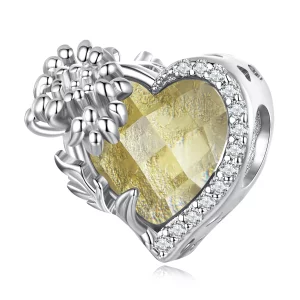 Charme cœur en pierre de naissance de novembre PANDORA Style - BSC660-11 (image pour) Charme cœur en pierre de naissance de novembre PANDORA Style - BSC660-11