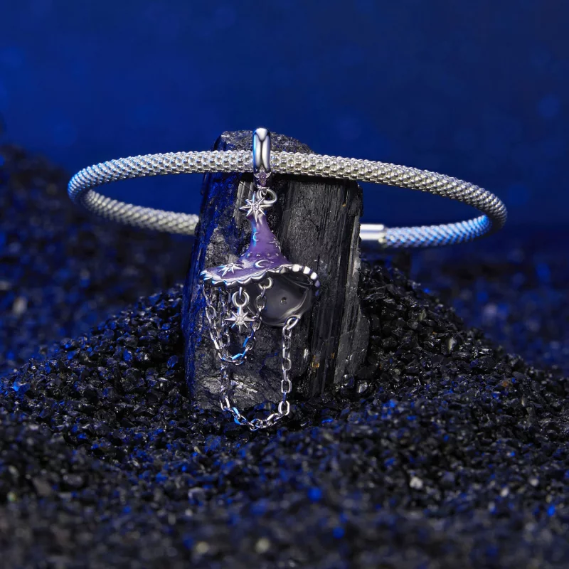 (image pour) Charme Pendent Chapeau de Sorcière Luminescent Style PANDORA - SCC2894 - Afficher 5