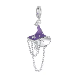 Charme Pendent Chapeau de Sorcière Luminescent Style PANDORA - SCC2894 (image pour) Charme Pendent Chapeau de Sorcière Luminescent Style PANDORA - SCC2894