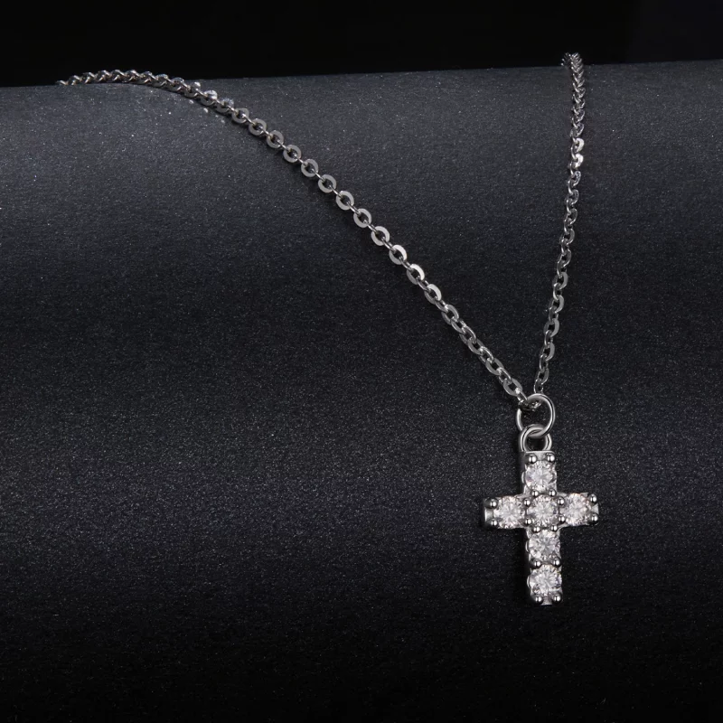 (image pour) Collier croix style PANDORA (avec un certificat) - MSN039 - Afficher 2