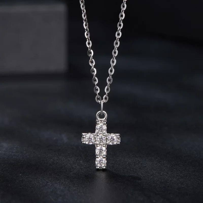 (image pour) Collier croix style PANDORA (avec un certificat) - MSN039 - Afficher 3