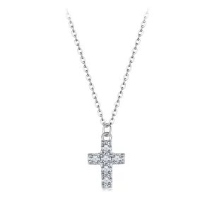 Collier croix style PANDORA (avec un certificat) - MSN039 (image pour) Collier croix style PANDORA (avec un certificat) - MSN039