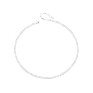 Collier en perles blanches australiennes style PANDORA - SCN526 (image pour) Collier en perles blanches australiennes style PANDORA - SCN526