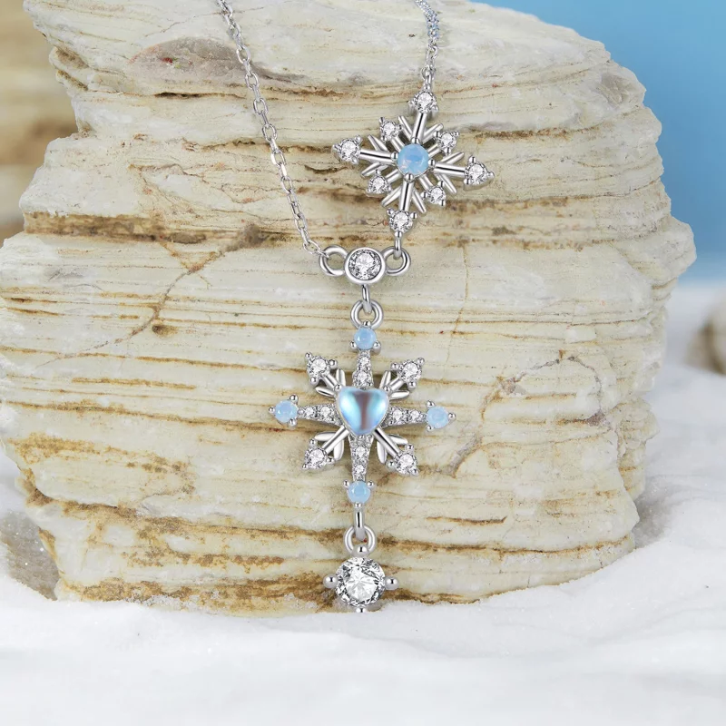 (image pour) Collier Flocon de Neige Style PANDORA - BSN364 - Afficher 3