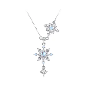 Collier Flocon de Neige Style PANDORA - BSN364 (image pour) Collier Flocon de Neige Style PANDORA - BSN364