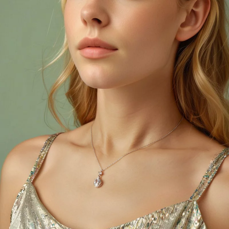 (image pour) Collier Goutte de Style PANDORA - BSN402 - Afficher 6
