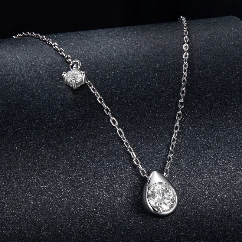 (image pour) Collier goutte PANDORA Style 0.5ct Moissanite (avec un certificat) - MSN037 - Afficher 2