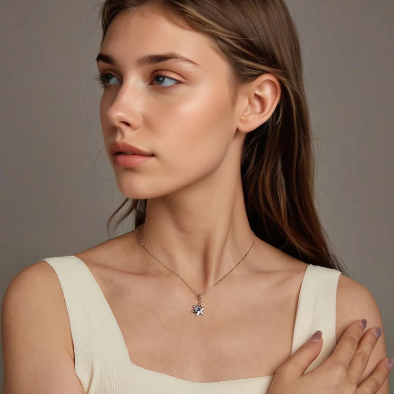 (image pour) Collier Œil de Démons Étoilé PANDORA Style - BSN397 - Afficher 5