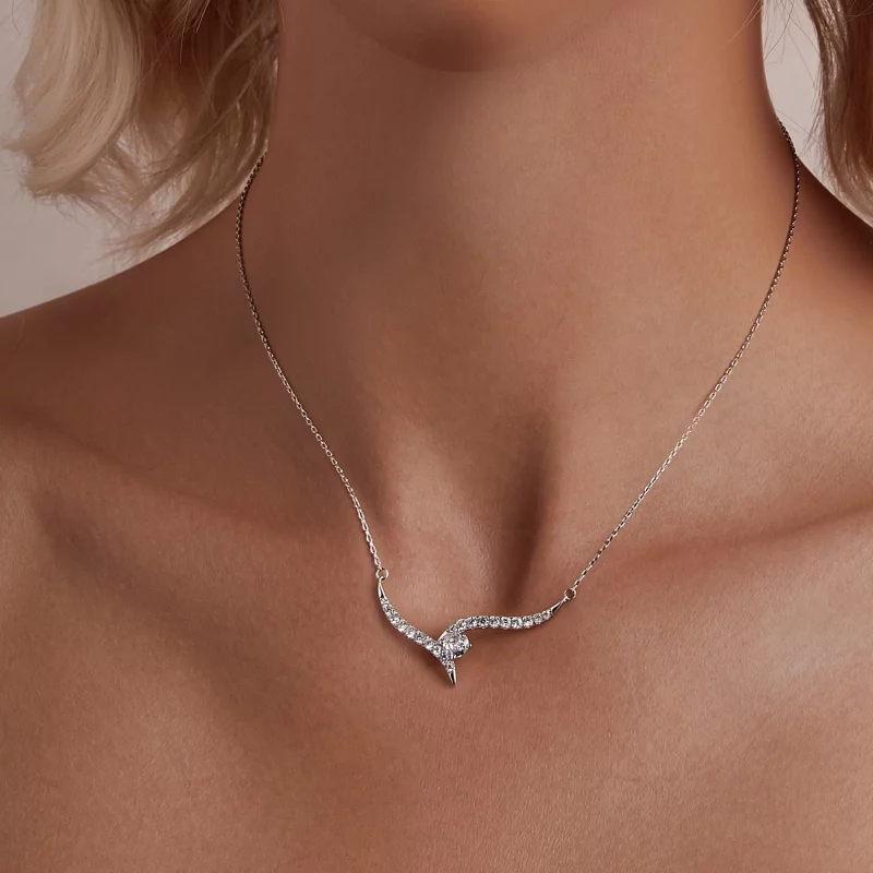 (image pour) Collier Ligne Simple Style PANDORA - BSN400 - Afficher 4