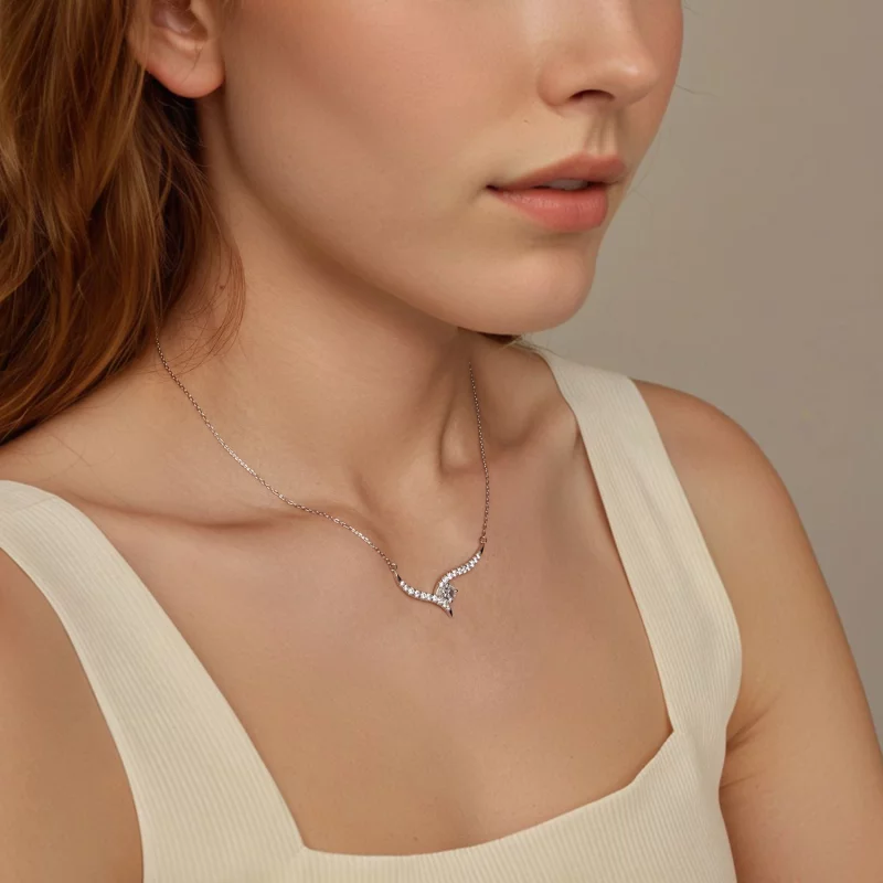 (image pour) Collier Ligne Simple Style PANDORA - BSN400 - Afficher 5
