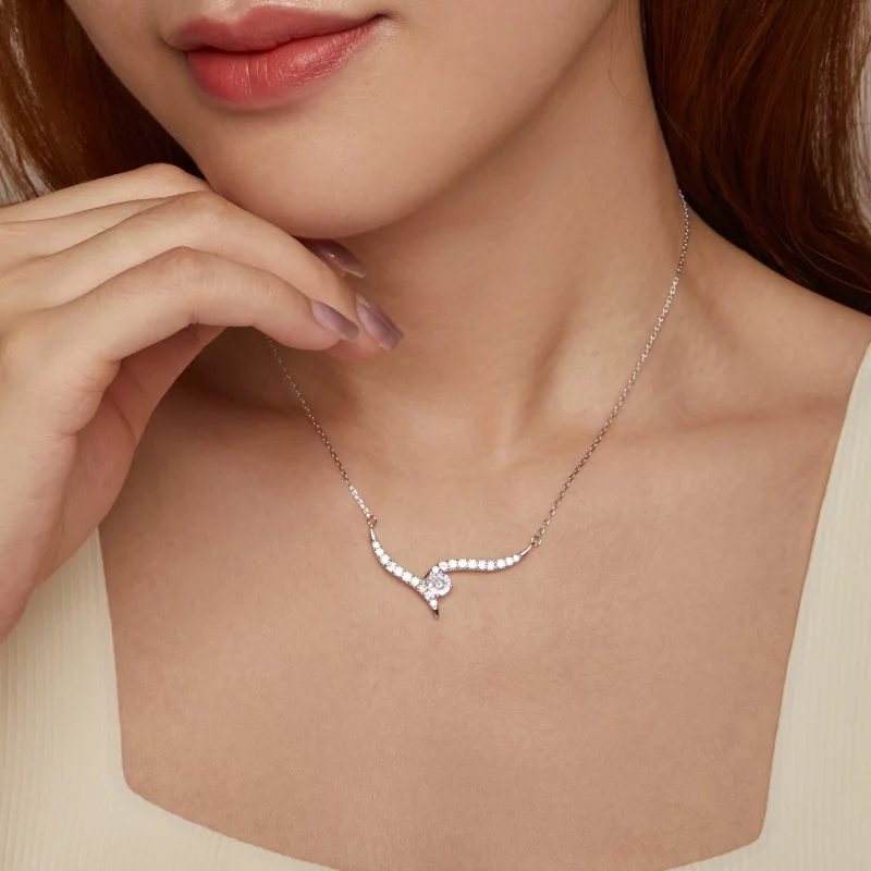 (image pour) Collier Ligne Simple Style PANDORA - BSN400 - Afficher 7