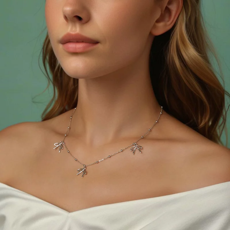 (image pour) Collier nœud style PANDORA - SCN529 - Afficher 7