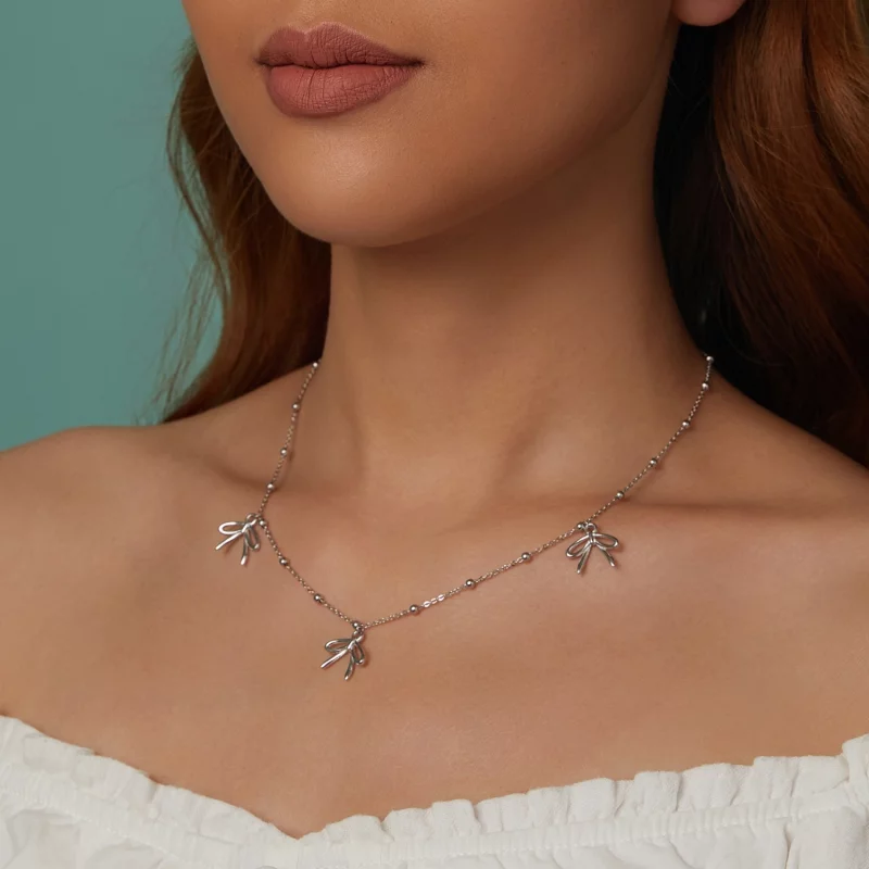(image pour) Collier nœud style PANDORA - SCN529 - Afficher 9