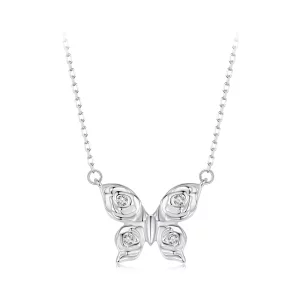 PANDORA Collier Papillon Rose - BSN396 (image pour) PANDORA Collier Papillon Rose - BSN396
