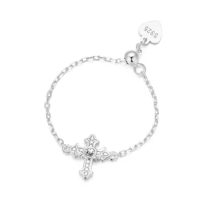 PANDORA Style Bague Ouverte Croisée - SCR1053-E (image pour) PANDORA Style Bague Ouverte Croisée - SCR1053-E