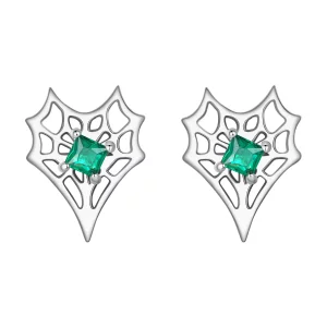 (image pour) PANDORA Style Boucles d'Oreille Toile d'Araignée en Forme de Cœur - SCE1797