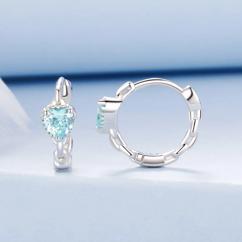 (image pour) PANDORA Style Boucles d'Oreilles Cœur de la Mer - BSE1099 - Afficher 2
