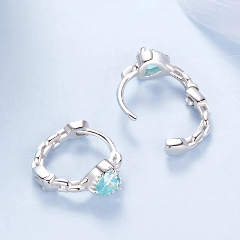 (image pour) PANDORA Style Boucles d'Oreilles Cœur de la Mer - BSE1099 - Afficher 3
