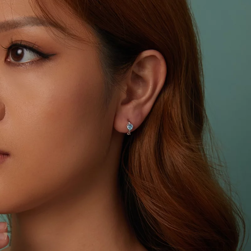 (image pour) PANDORA Style Boucles d'Oreilles Cœur de la Mer - BSE1099 - Afficher 9