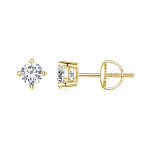 PANDORA Style Boucles d'oreilles en moissanite 0,5 carat à quatre griffes - MSE003-SB (image pour) PANDORA Style Boucles d'oreilles en moissanite 0,5 carat à quatre griffes - MSE003-SB