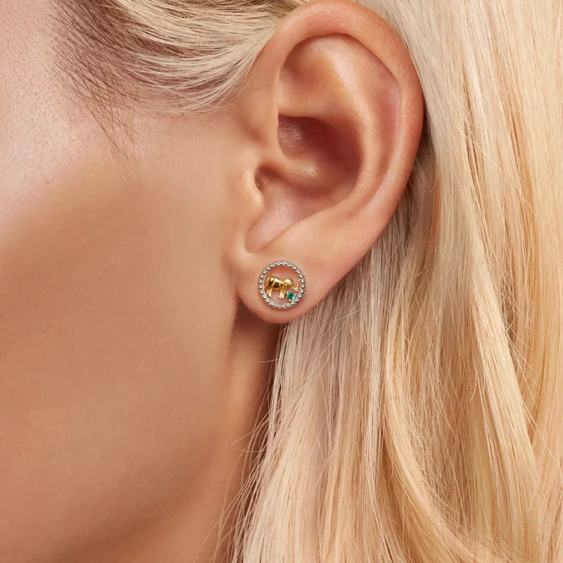 (image pour) PANDORA Style Boucles d'oreilles éléphant en or - SCE1794 - Afficher 5