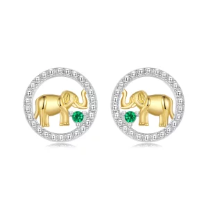 (image pour) PANDORA Style Boucles d'oreilles éléphant en or - SCE1794